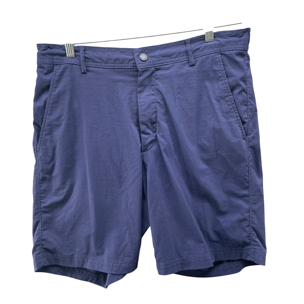 Lands End Swim Trunks Board Shorts Mens L‎ Blue 9'' Inseam Navy Drawstring